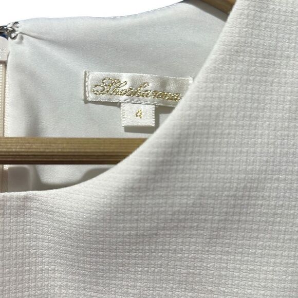 SHOSHANNA Nuri Stretch White Sheath Shift Cocktail Party Dress Made in USA Size - Picture 4 of 4